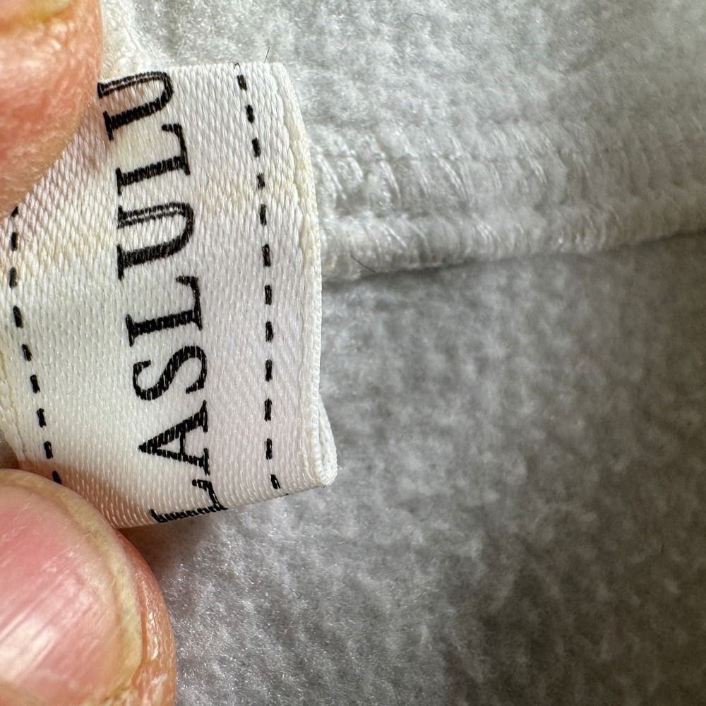 Laslulu Hoodie Women M White Pullover Sweatshirt Half Zip‎ Cozy Active - Picture 9 of 10